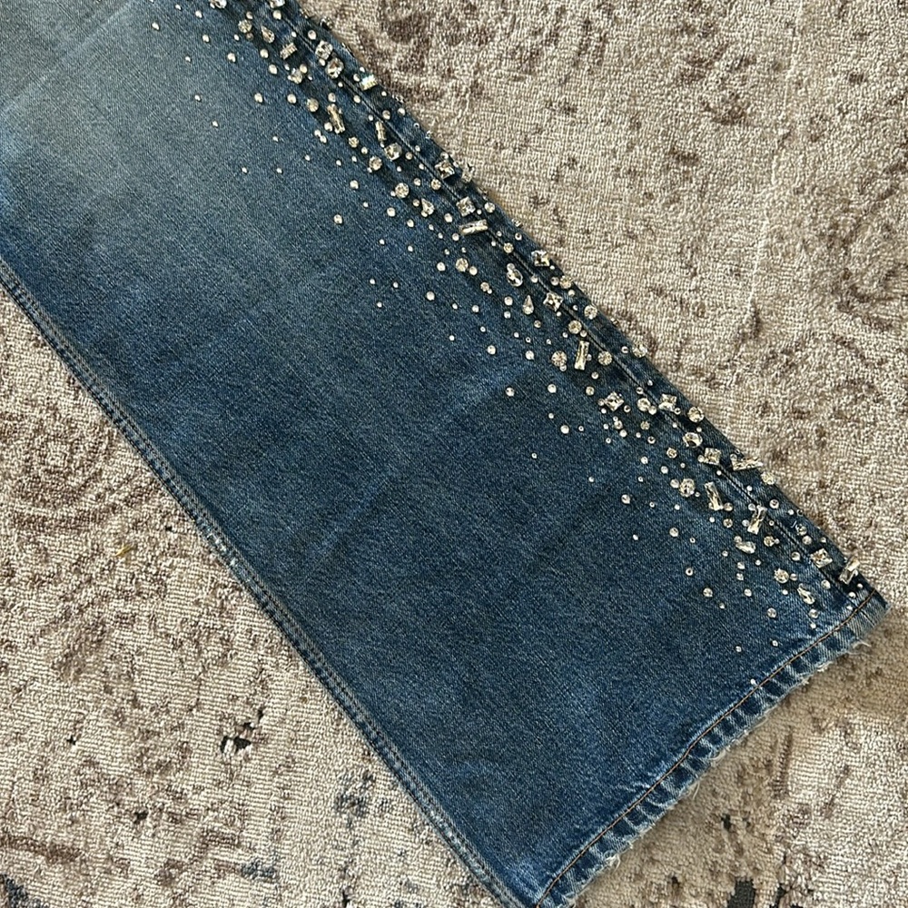 Embellished Mid Rise Bootcut Jean - Picture 4 of 6